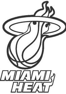 Black and White Miami Heat Logo - MIAMI HEAT Logo Window WALL DECAL * Vinyl Car STICKER free