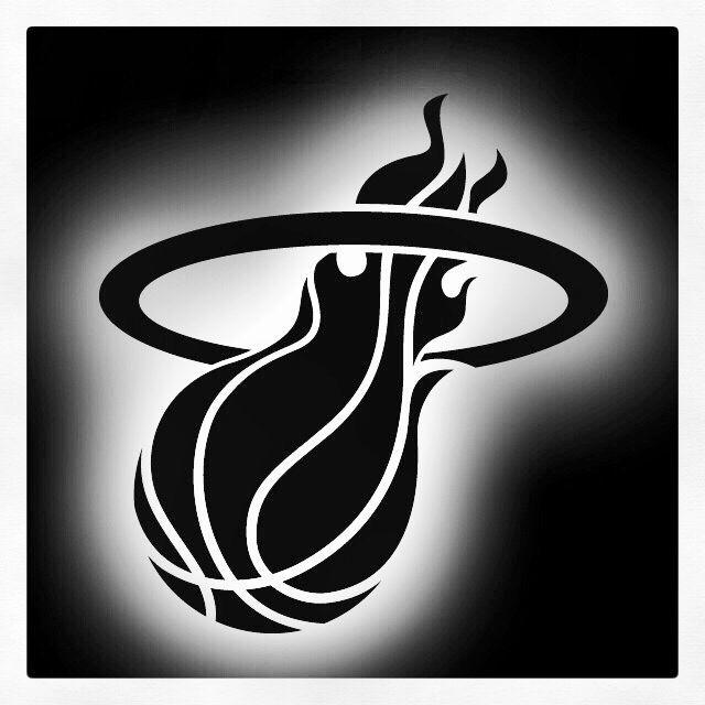 Black and White Miami Heat Logo - Miami Heat Alternate Logo (2011/12 Back in Black Uniform) | Sports ...
