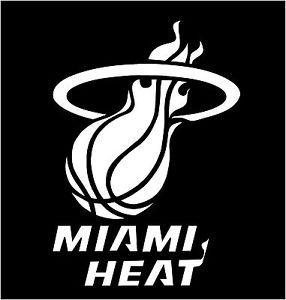 Black and White Miami Heat Logo - MIAMI HEAT Logo ~ Window WALL DECAL * Vinyl Car STICKER ~ ANY COLORS ...