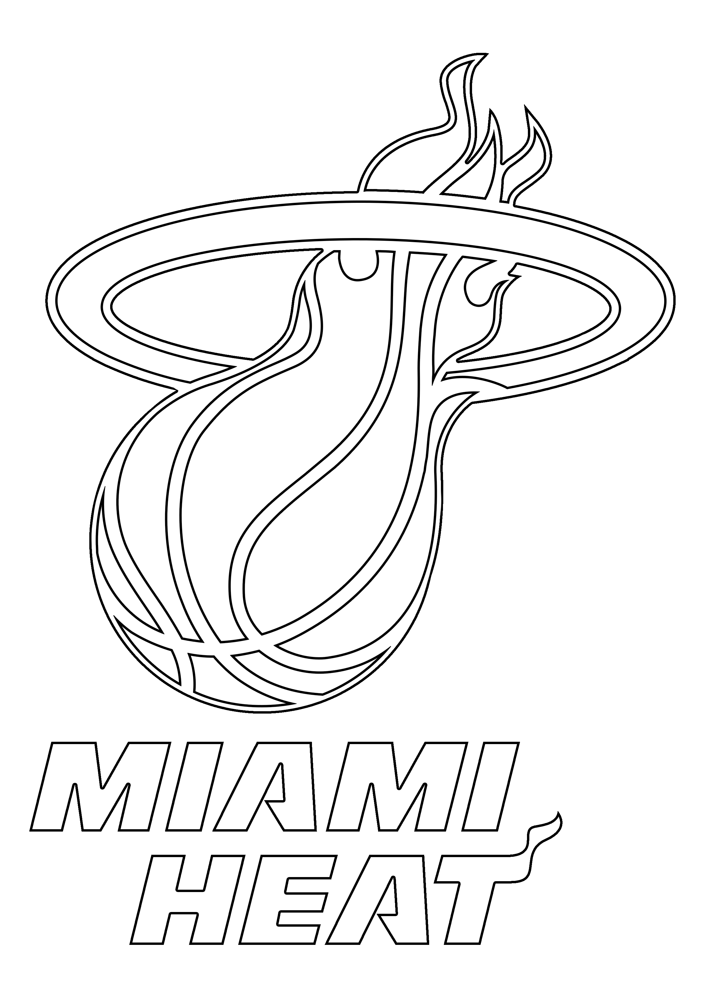 Black and White Miami Heat Logo LogoDix
