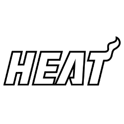 Black and White Miami Heat Logo - Miami Heat Wordmark Logo. Sports Logo History