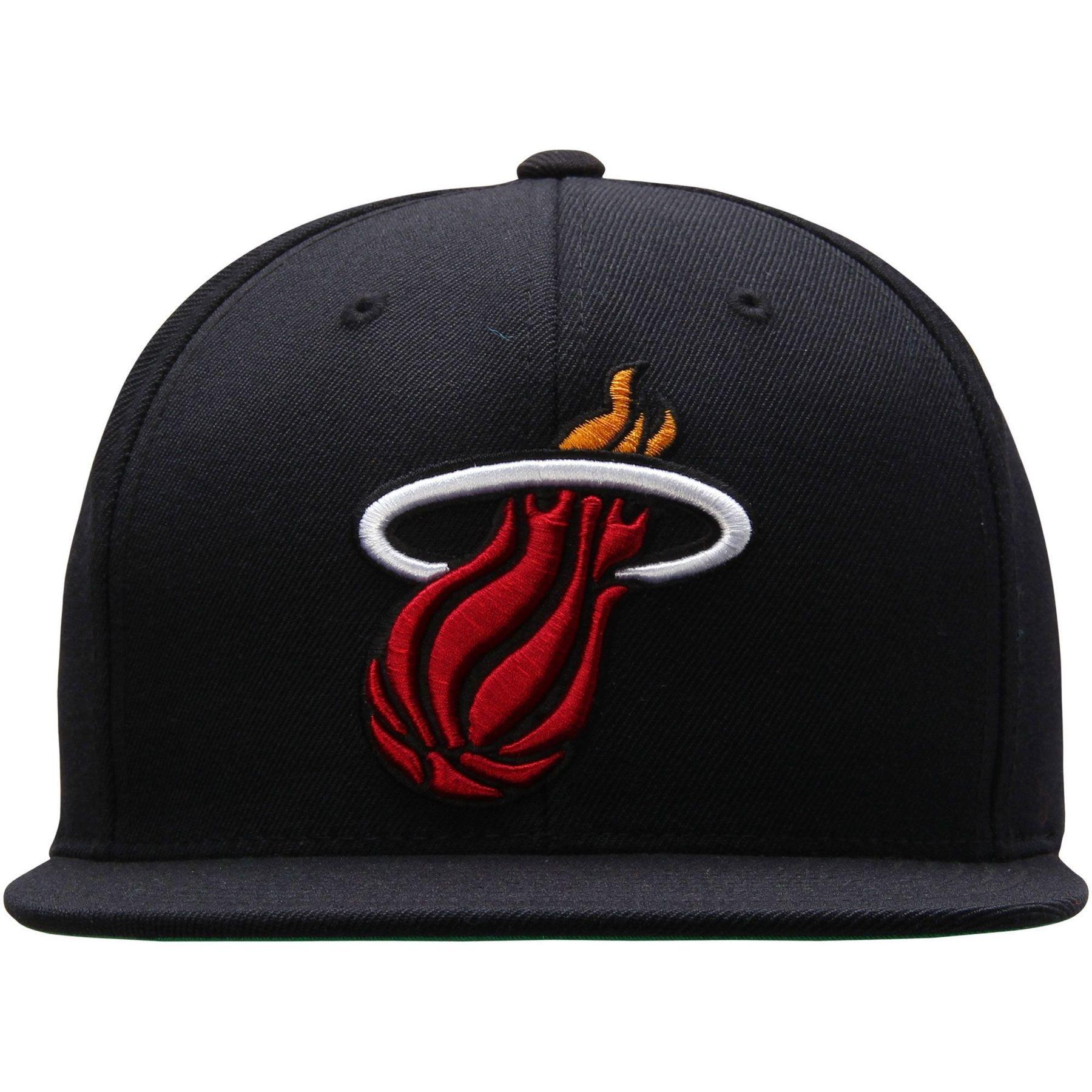 Black and White Miami Heat Logo - Miami Heat Classic Black Snapback Hat – Cap Swag