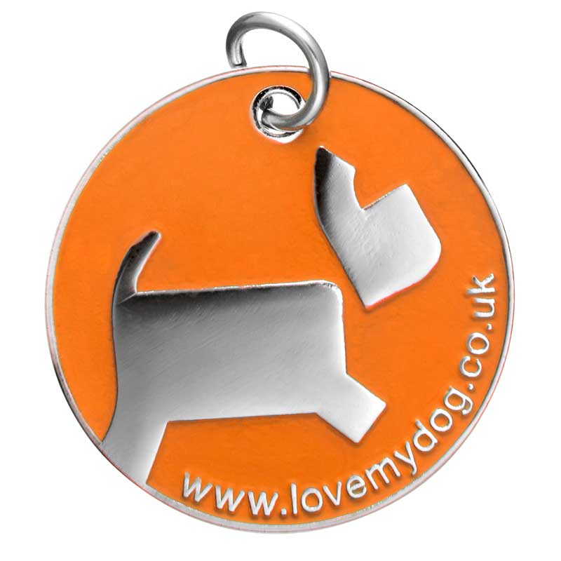 Orange Dog Logo - Clemence Dog Tag Orange