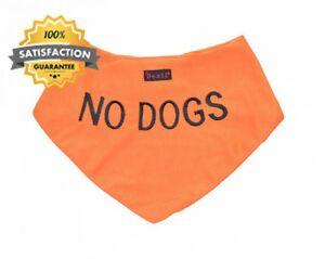 Orange Dog Logo - NO DOGS Orange Dog Bandana Quality Personalised Embroidered Message ...