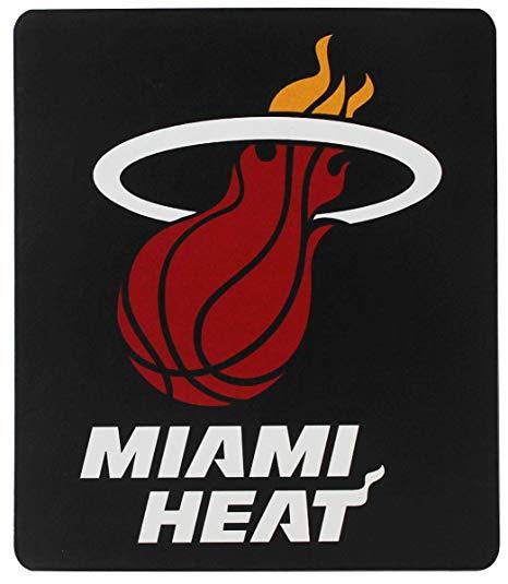 Black and White Miami Heat Logo - FameUs Car/Wall / Door Both Side Printed Sticker Black, Red & White ...