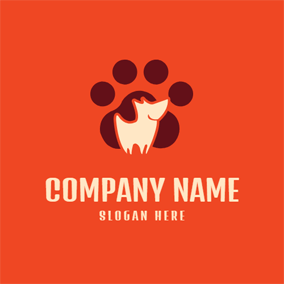 Orange Dog Logo - Free Dog Logo Designs | DesignEvo Logo Maker