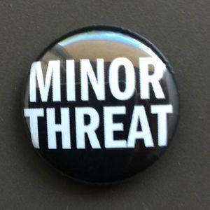 Minor Threat Logo - MINOR THREAT 1-inch BADGE Button Pin White Logo NEW OFFICIAL ...