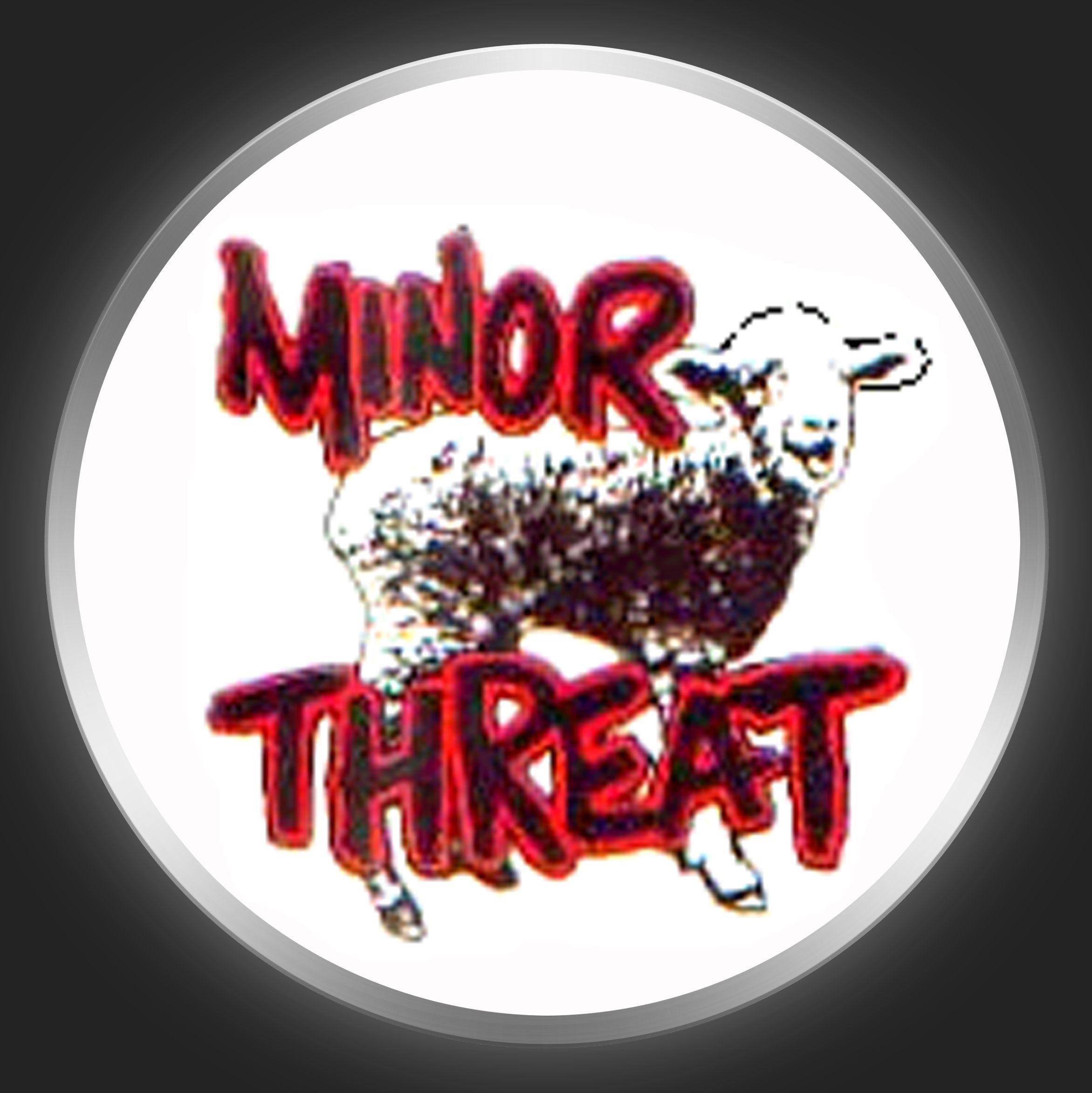 Minor Threat Logo - MINOR THREAT - Logo + Sheep Button-