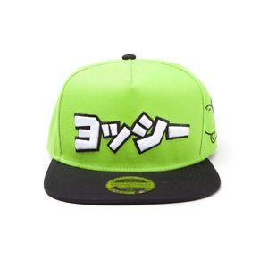 Green Japanese Logo - Super Mario Bros. Japanese Yoshi Logo Snapback Baseball Cap One Size ...