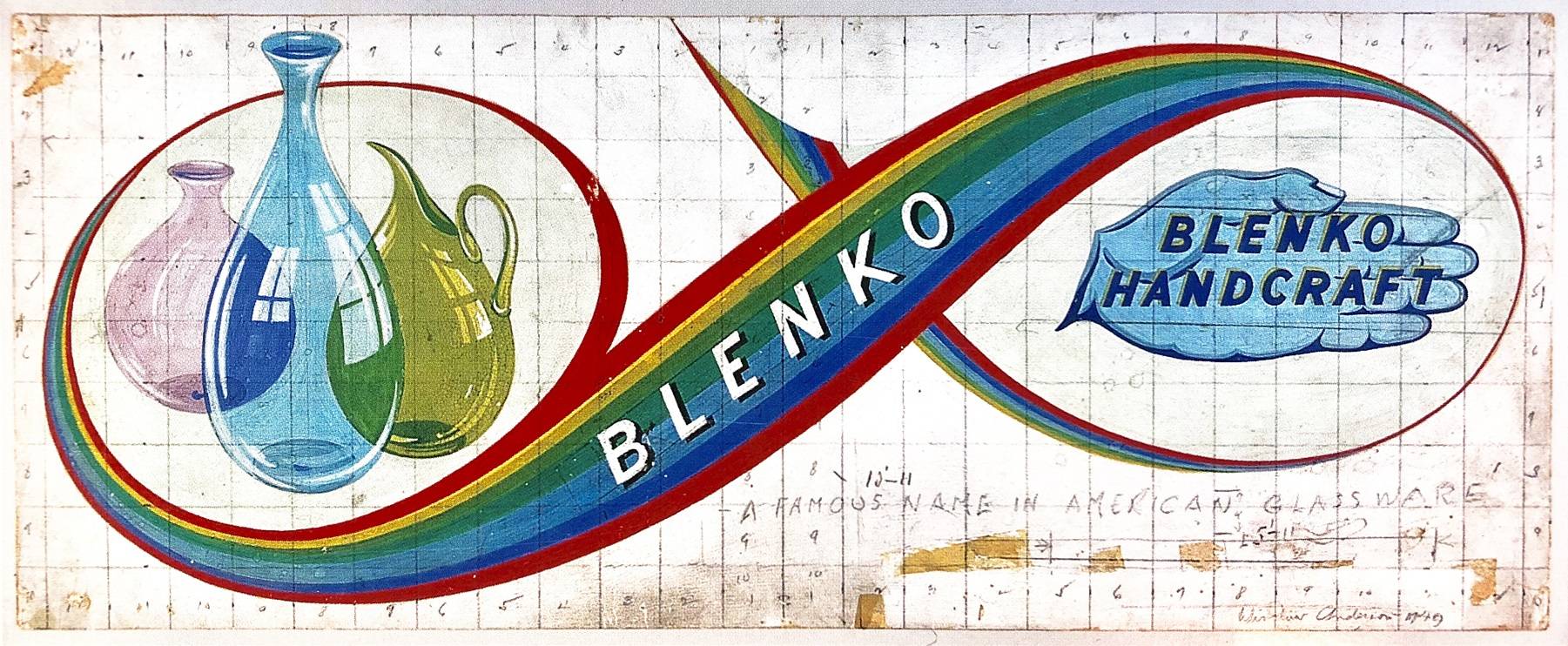 Vintage Glass Company Logo - Blenko Glass Company | Vintage Blenko Product Catalogs