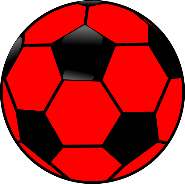 Red Ball with X Logo - Red And Black Soccer Ball Clip Art at Clker.com - vector clip art ...