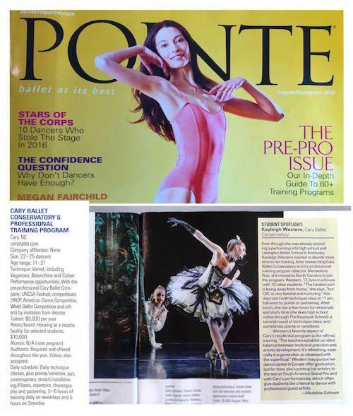 Pointe Magazine Logo - Cary Ballet | Profressional Training Program | Director Mariaelena ...