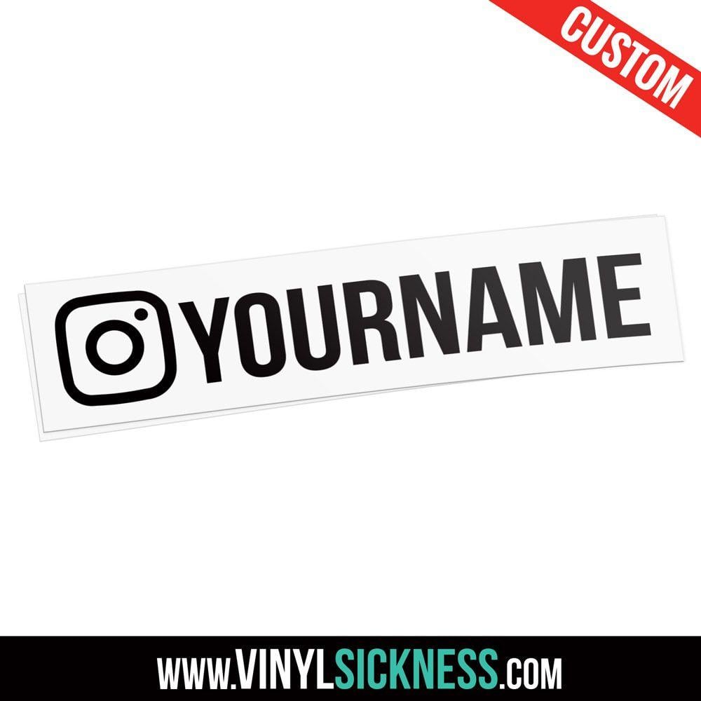 Custom Instagram Logo - CUSTOM INSTAGRAM STICKER / DECAL • USERNAME