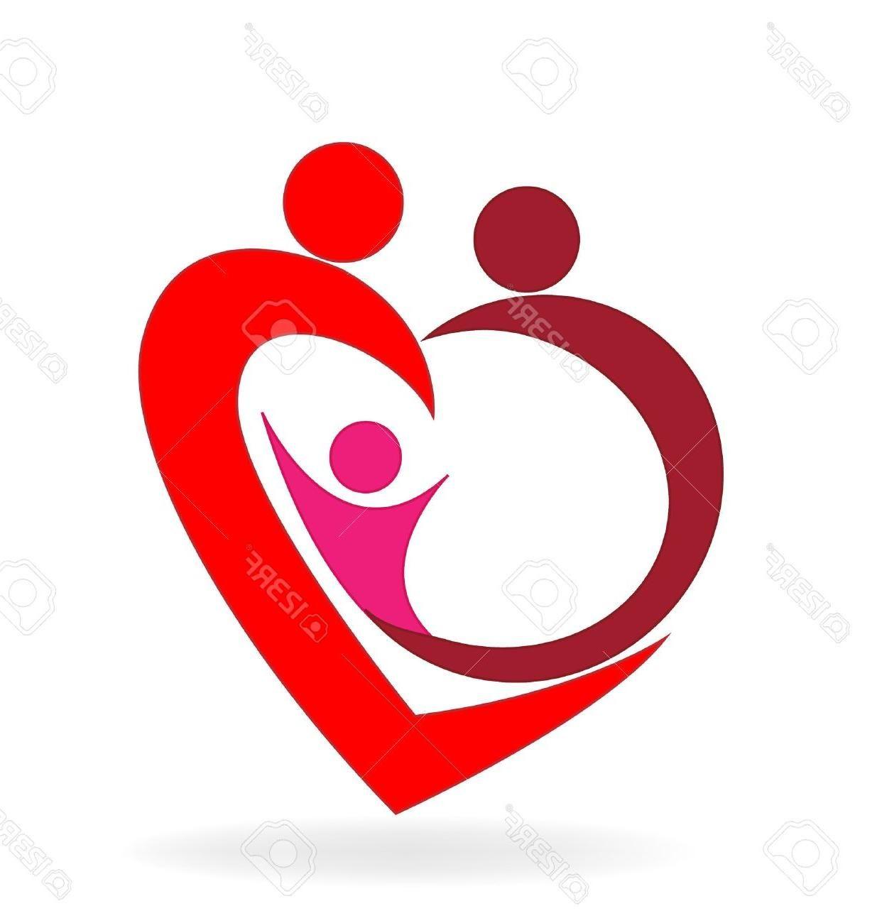 Circle Heart Logo - Top Family Love Heart Symbol Logo Vector Image Cdr