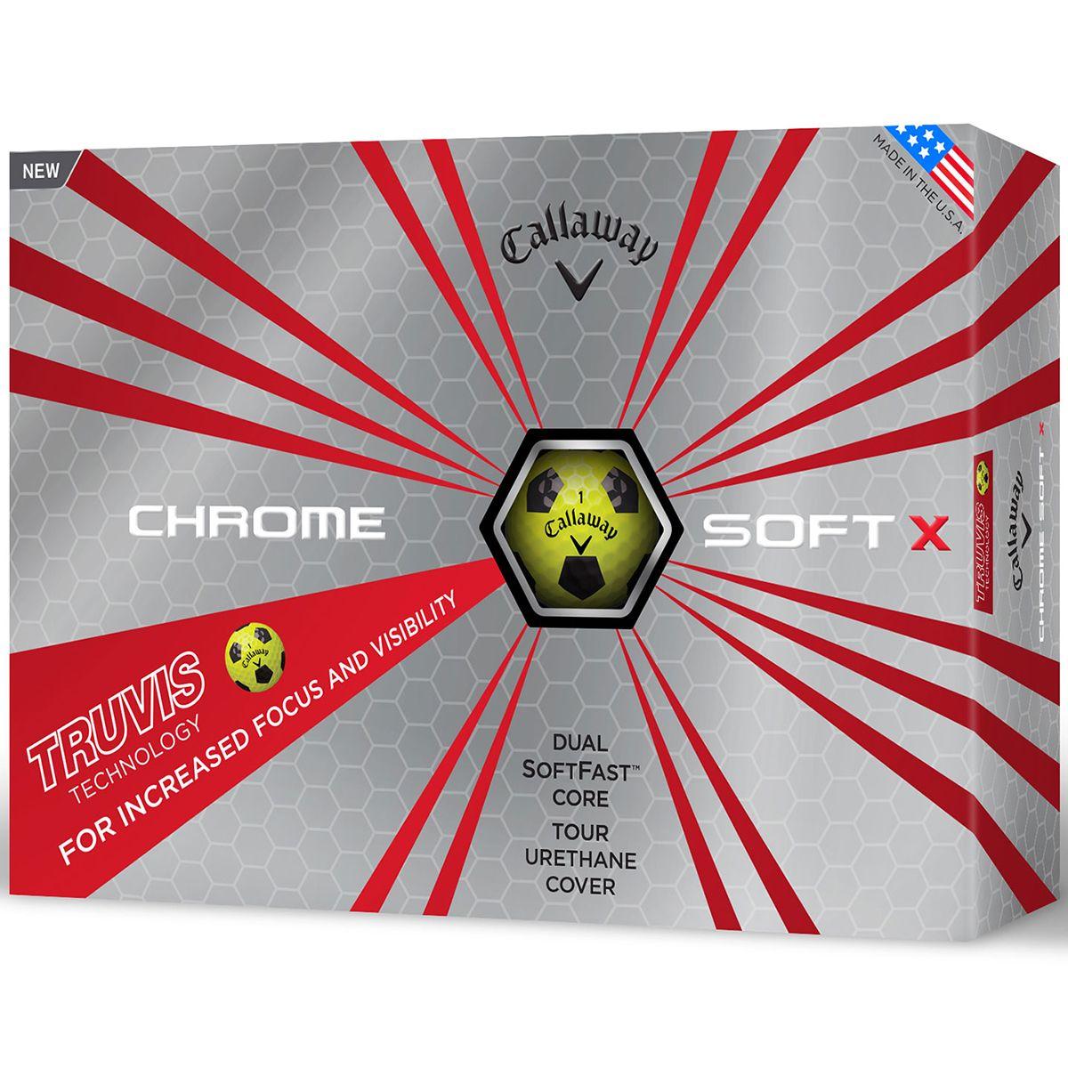Red Ball with X Logo - Callaway Golf 2017 Chrome Soft X Truvis 12 Golf Balls | Online Golf