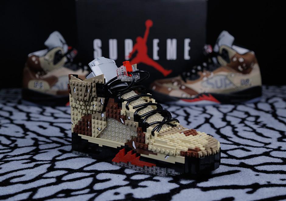 Surpeme Jordan Logo - Supreme Air Jordan 5 Lego - Sneaker Bar Detroit