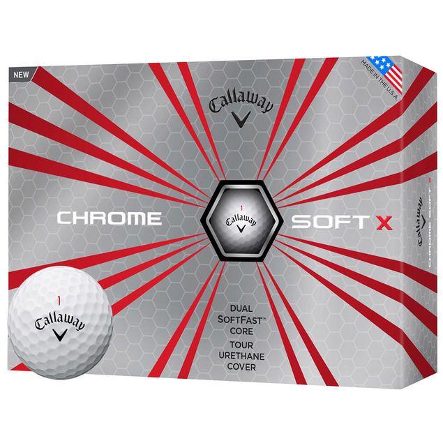 Red Ball with X Logo - Callaway Golf Chrome Soft X 12 Ball Pack 2017 from american golf