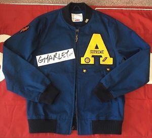Varsity Blue Supreme Logo - Supreme Cadet Varsity Letterman Jacket Size Medium Box Logo Cdg Tnf ...
