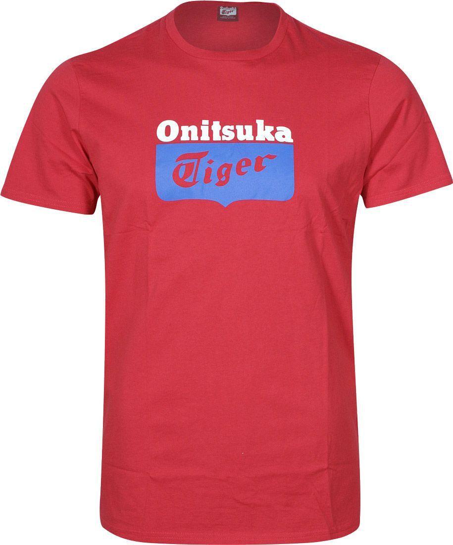Red and Blue Tiger Logo - Onitsuka Tiger Logo 2 T Shirt Red Mexico Blue