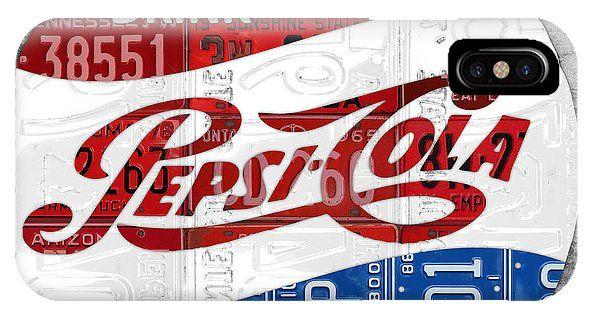 Pepsi Cola Old Logo - Pepsi Cola Vintage Logo Recycled License Plate Art On Brick Wall ...