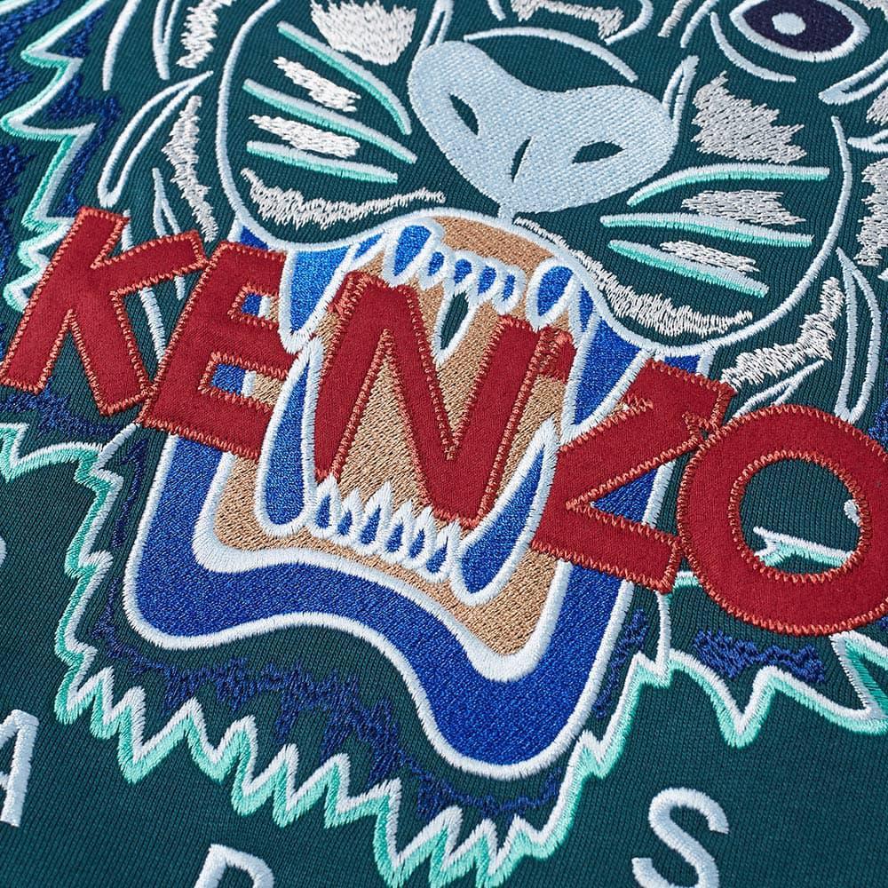 Red and Blue Tiger Logo - Kenzo Tiger Embroidered Sweat in Blue for Men