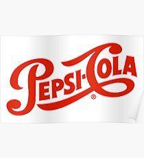 Pepsi Cola Old Logo - Pepsi Cola Design & Illustration Posters | Redbubble