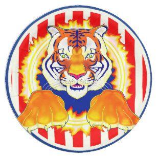 Red and Blue Tiger Logo - Red White And Blue Tiger Gifts & Gift Ideas