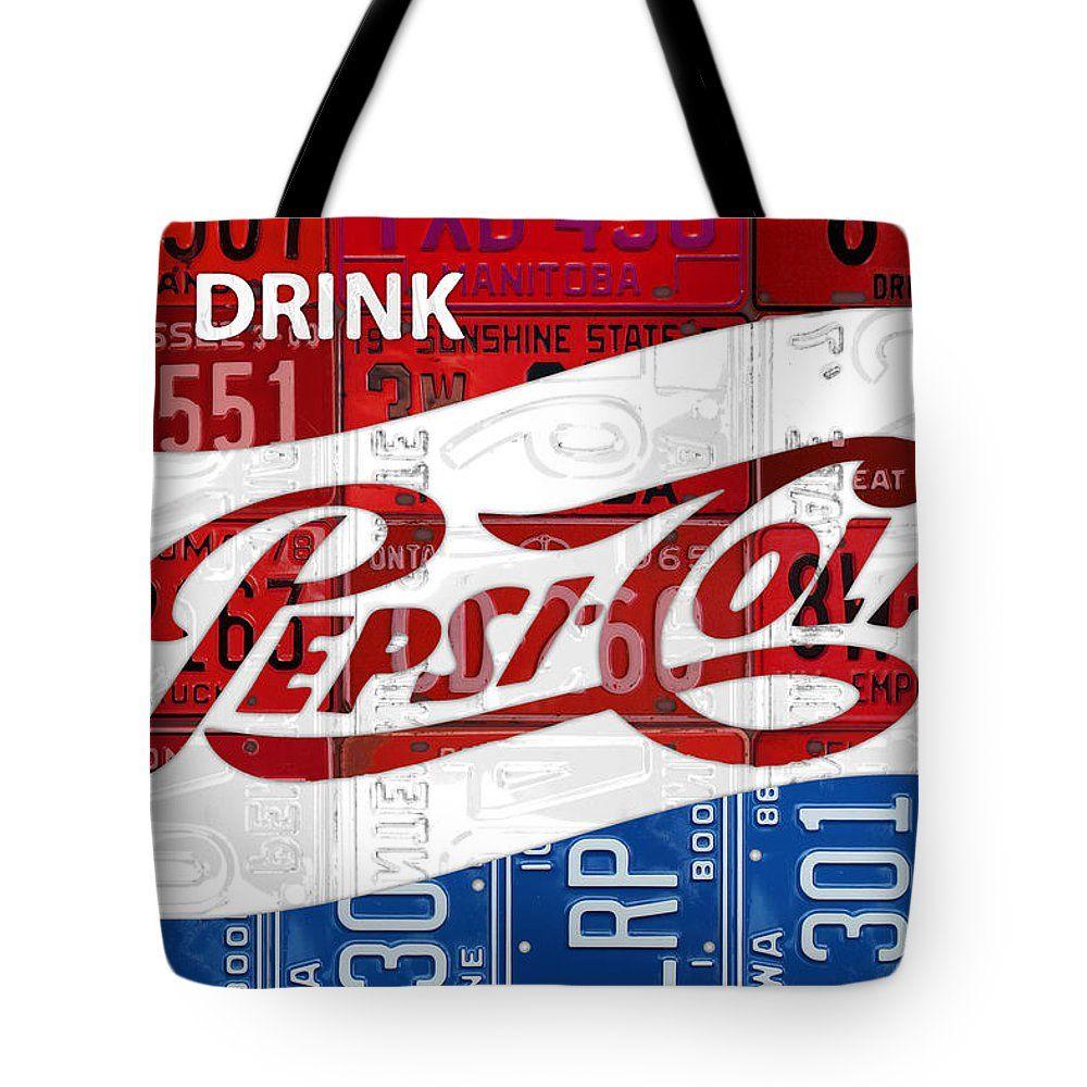 Pepsi Cola Old Logo - Pepsi Cola Vintage Logo Recycled License Plate Art On Brick Wall ...
