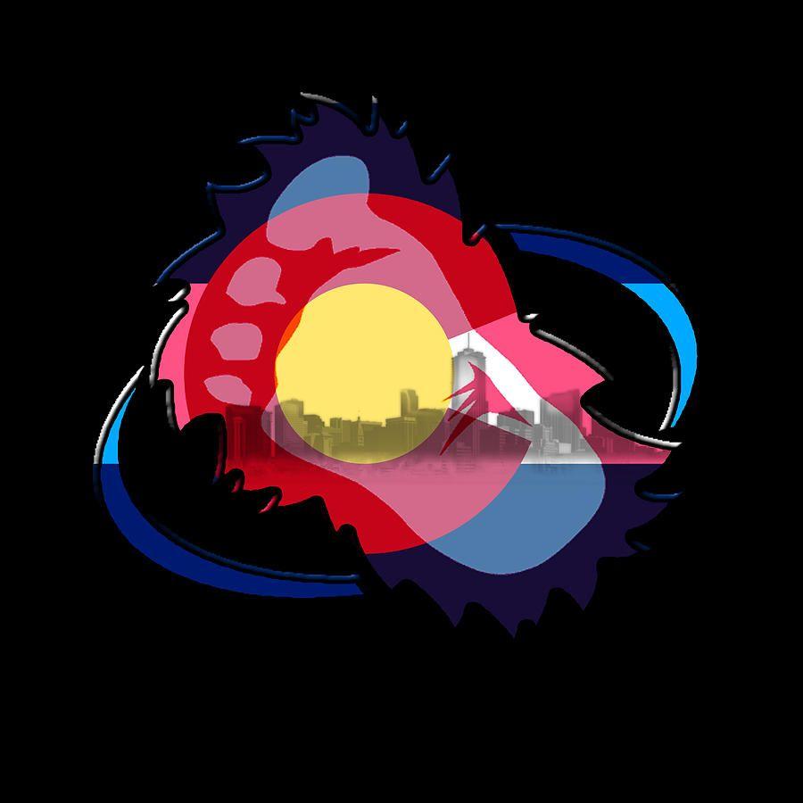 Colorado Logo - Avalanche Foot Logo With Colorado Flag Digital Art by Becca Buecher