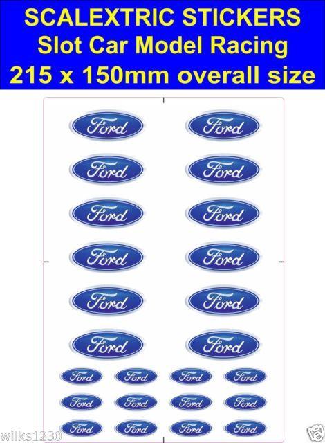 Car Model Logo - Slot Car / Scalextric Stickers Model Race Ford Logo Lego Self ...