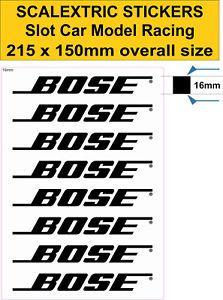 Car Model Logo - Slot car Scalextric Bose Logo sticker Model track Lego Decal ...