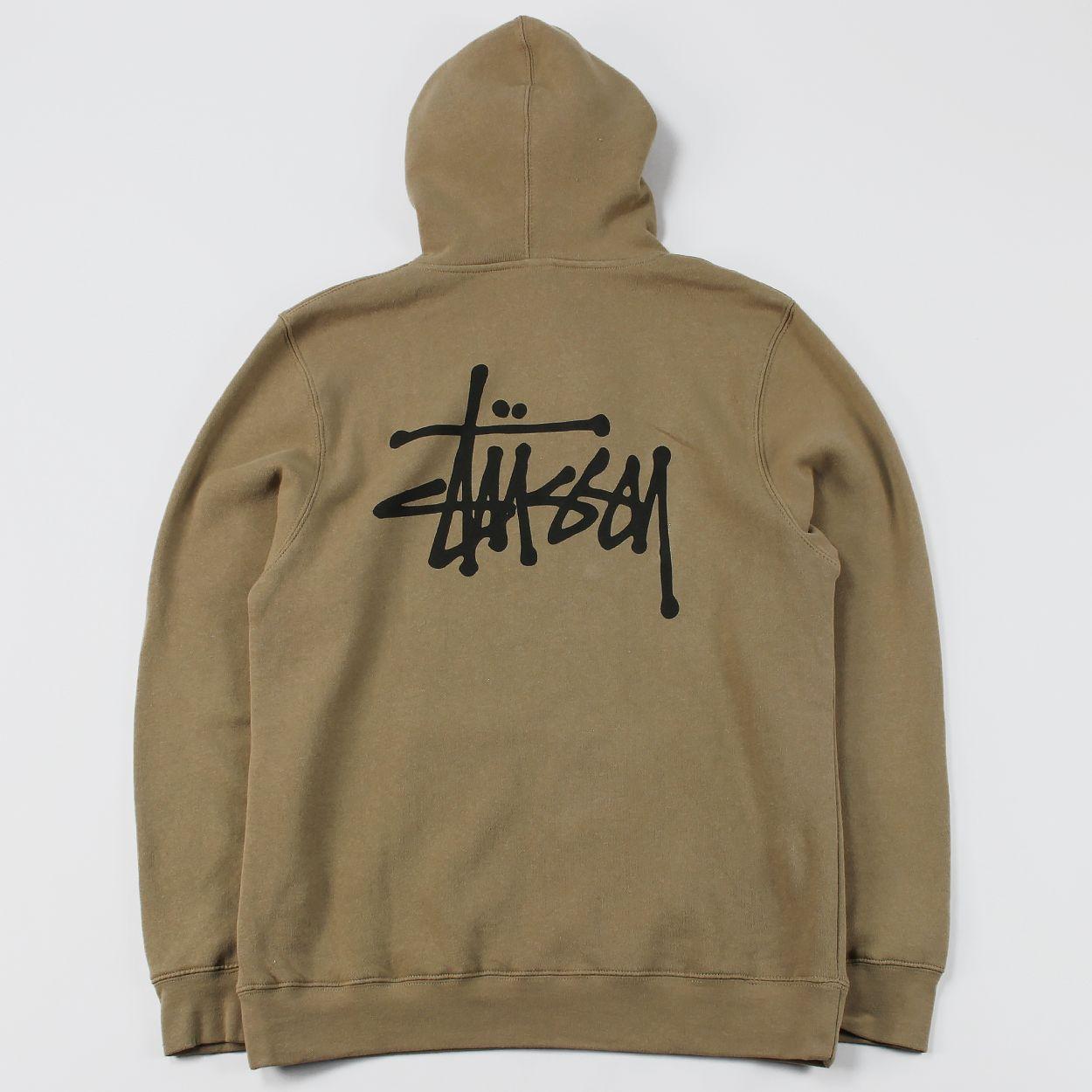 Stussy Worldwide Logo - Stussy Worldwide Mens Basic Logo Pullover Hoodie Light Brown £92.00