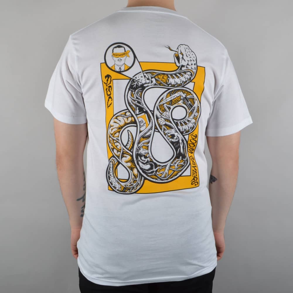 Doomsayer Skateboarding Logo - Doomsayers Club Snake Anatomy Skate T-Shirt - White - SKATE CLOTHING ...