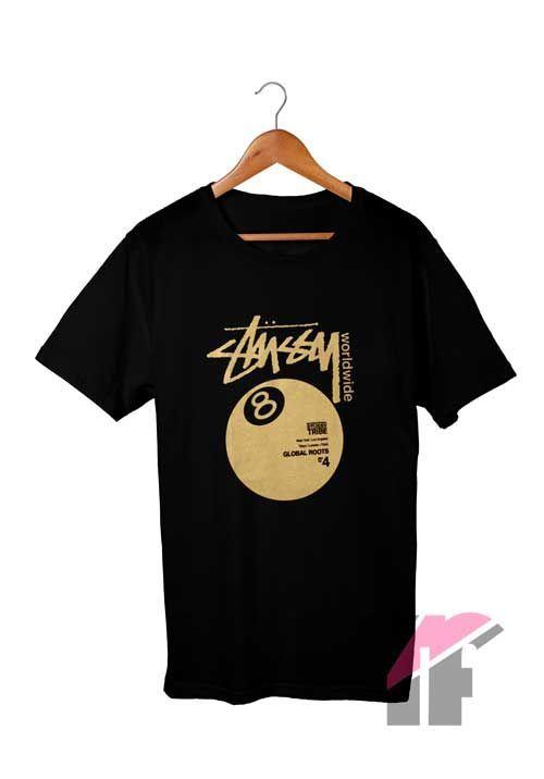 Stussy Worldwide Logo - Stussy Black Worldwide 8 Ball T Shirt For Woman And Man in 2018 | T ...