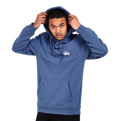 Stussy Worldwide Logo - Stüssy - Basic Stussy Hoodie (Cool Blue) | HHV