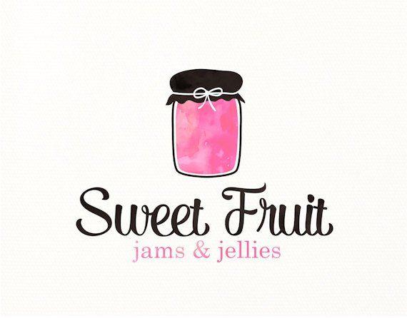 Jam Logo - watercolor jam logo food bakery baker premade logo Logo