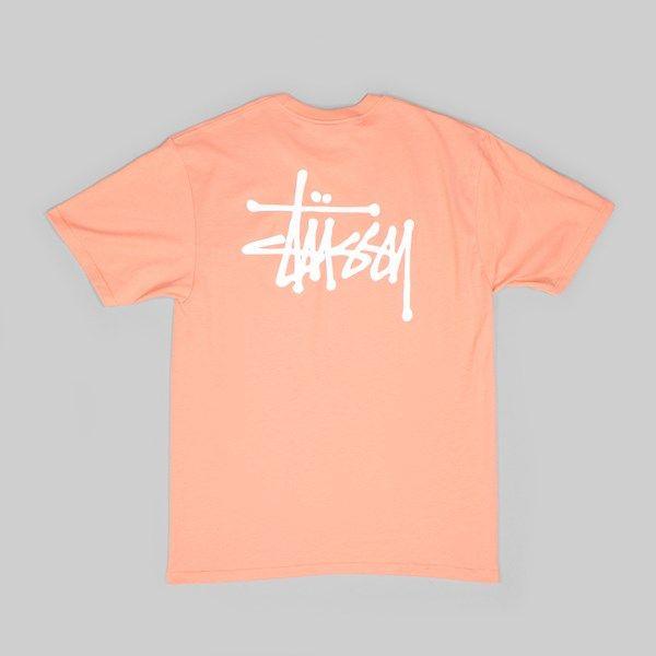 Stussy Worldwide Logo - STUSSY BASIC LOGO SS TEE LIGHT SALMON | Stussy Tees