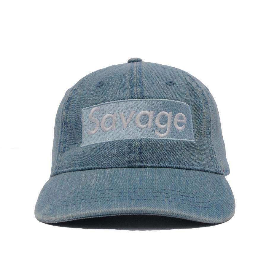 Progressive Box Logo - Savage box logo denim Dad hat
