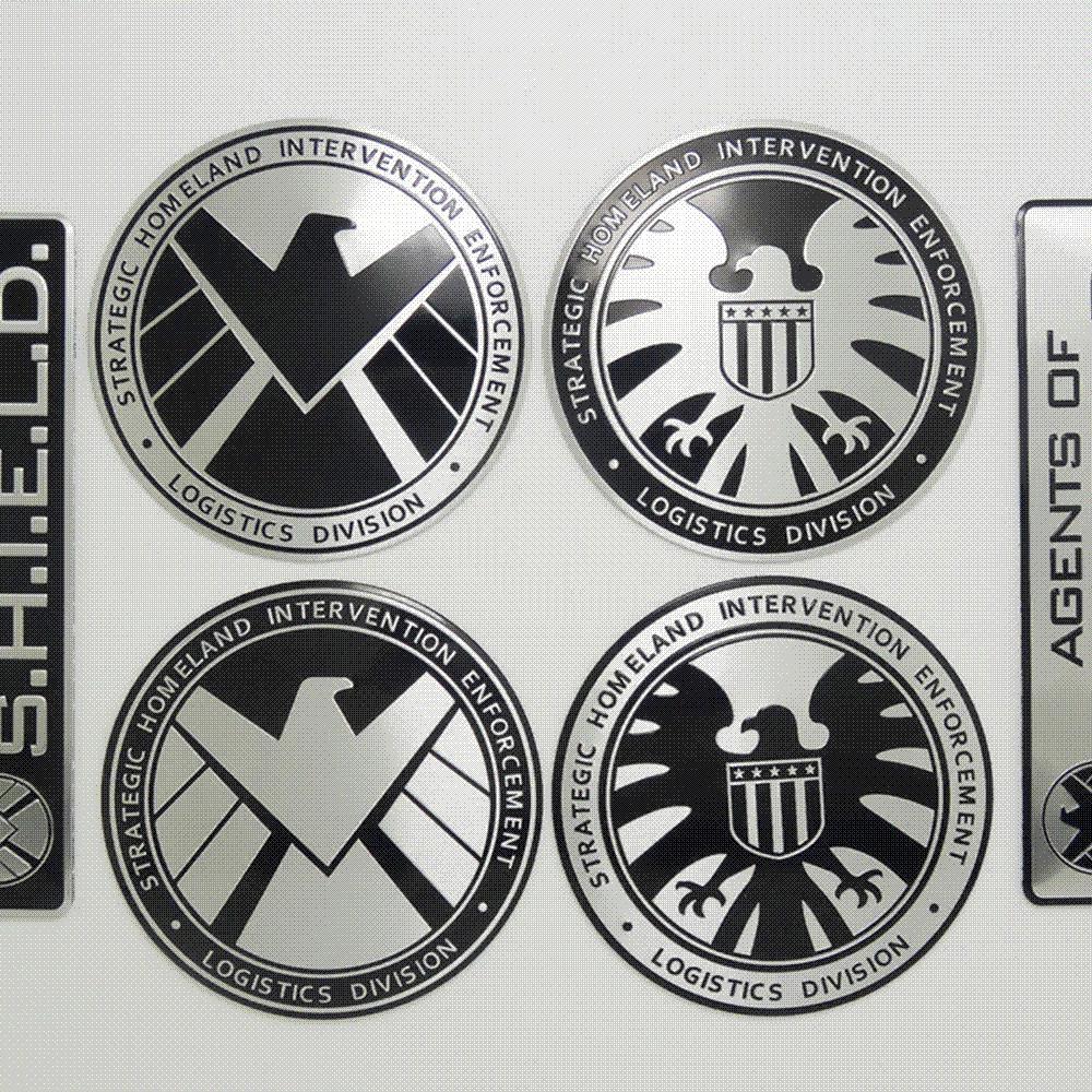 Vehicle Manufacturer Shield Logo - Multitype Personalized Stickers Marvel Agents of Shield Sticker ...