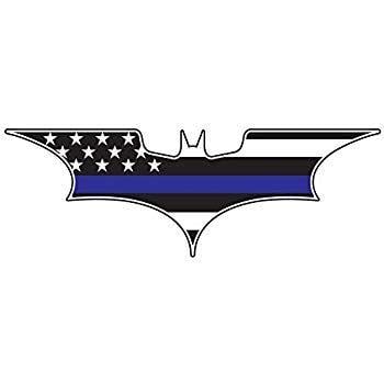 Thin Blue Batman Logo - Amazon.com : BATMAN Dark Kight Thin Blue Line 6 x 2 Inch American