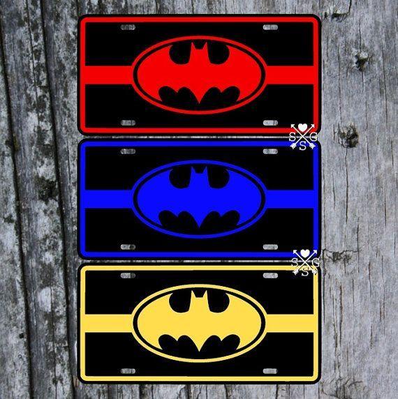 Thin Blue Batman Logo - Batman Thin Blue Line License Plate Thin by SycamoreStreetGifts | FD ...