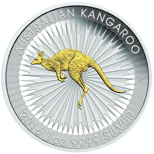 Silver Kangaroo Logo - Buy 2016 1 oz Australian Silver Kangaroo Coin (Gilded) l JM Bullion™