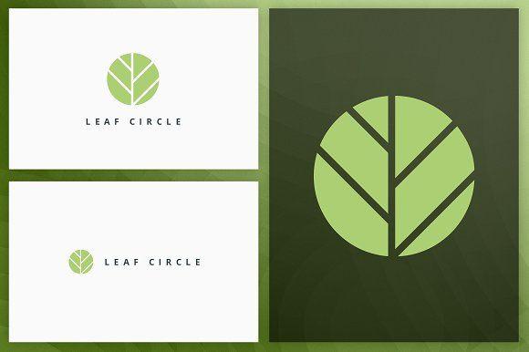 Leaf Circle Logo - 20 Circle geometric logos - filled ~ Logo Templates ~ Creative Market