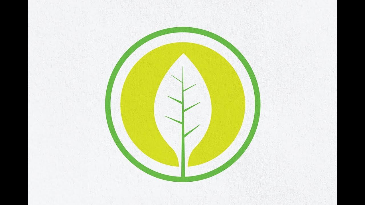 Leaf Circle Logo - Adobe illustrator tutorial how to make a logo design | Pen Tool ...