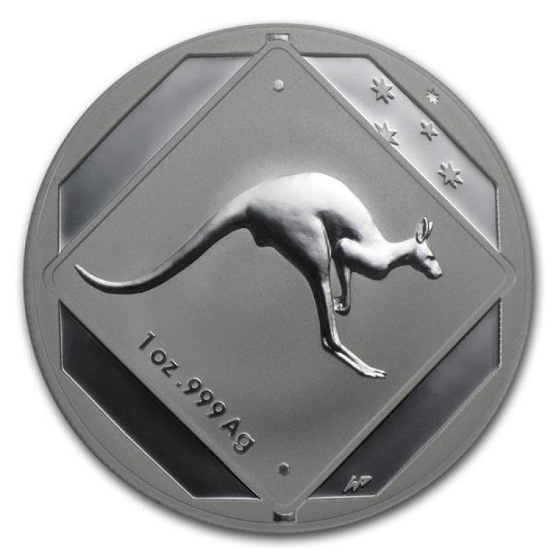 Silver Kangaroo Logo - 2013 Australia 1 oz Silver Kangaroo Road Sign, 48,90 €, Aurinum