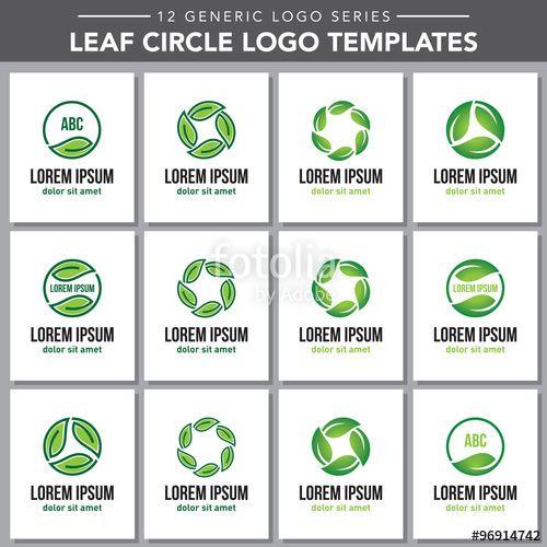 Leaf Circle Logo - 12 Generic Logo Series - Leaf Circle Logo Templates