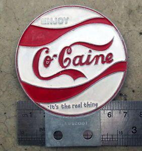 Vintage Coke Logo - ENJOY COCAINE Old VINTAGE 1980 COCA FUNNY LOGO SIGN AD COKE CAR ...