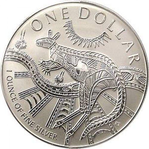 Silver Kangaroo Logo - 2003 1 oz Silver Kangaroo Dollar