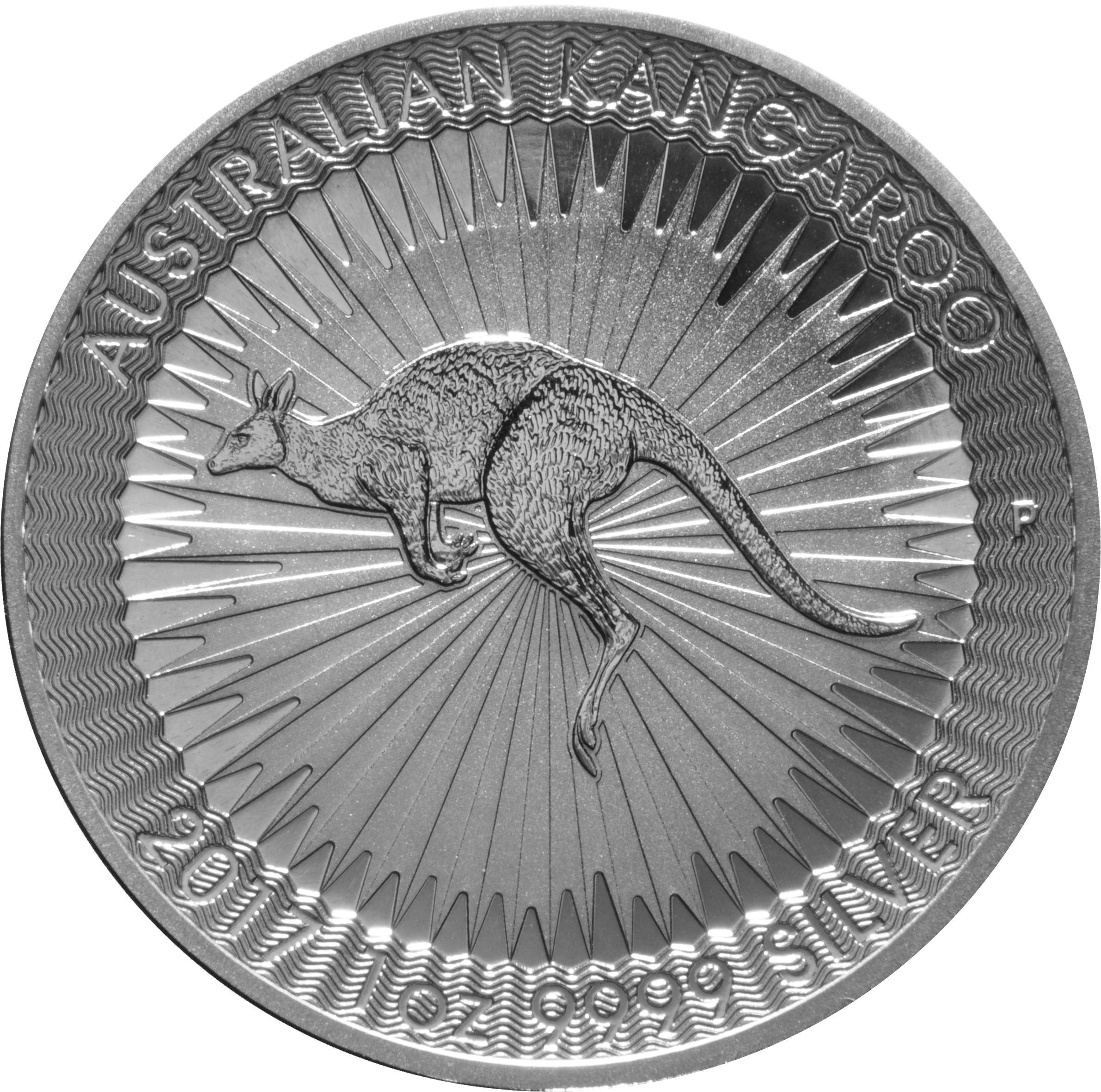 Silver Kangaroo Logo - Perth Mint One Ounce 2017 Kangaroo Silver Coin - From £18.12