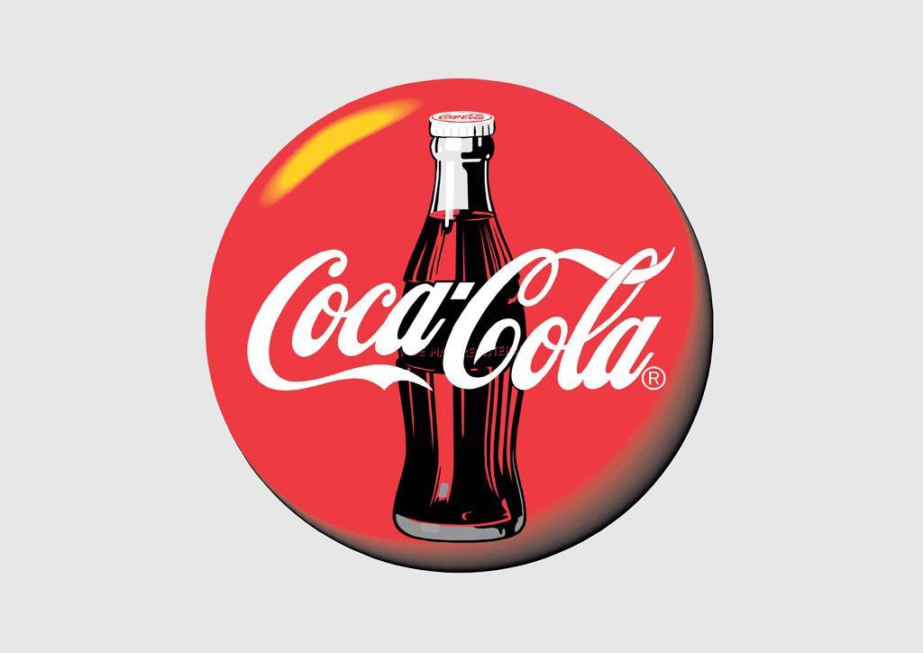 Vintage Coke Logo - Coca Cola Disc Logo Vector Art & Graphics | freevector.com